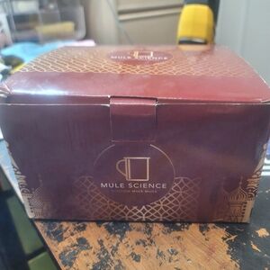 Mule Science Moscow Mule Mugs 4 pack  with coaster, straws and copper shot glass